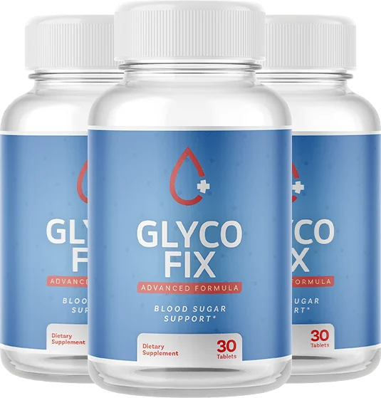 GlycoFix blood sugar support tablets three-bottle pack
